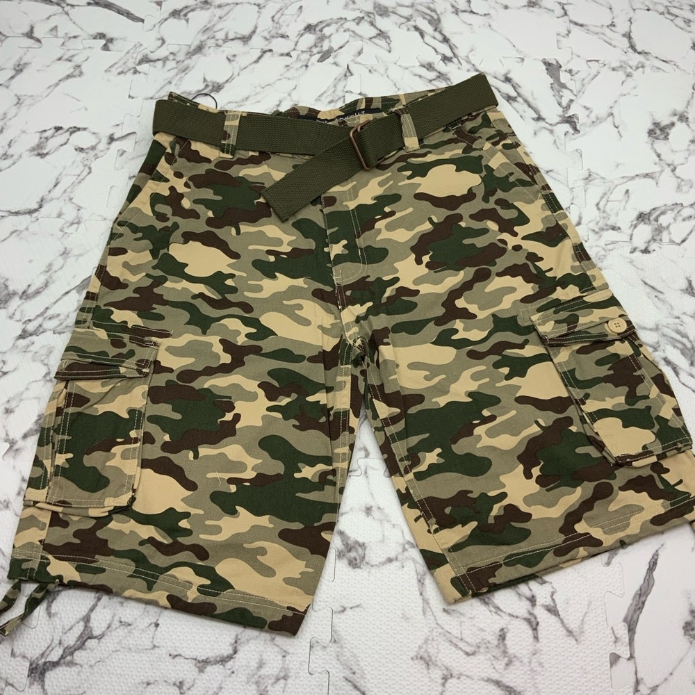 Men's Fashion Brown | Green | Khaki Camouflage Cargo Casual Shorts